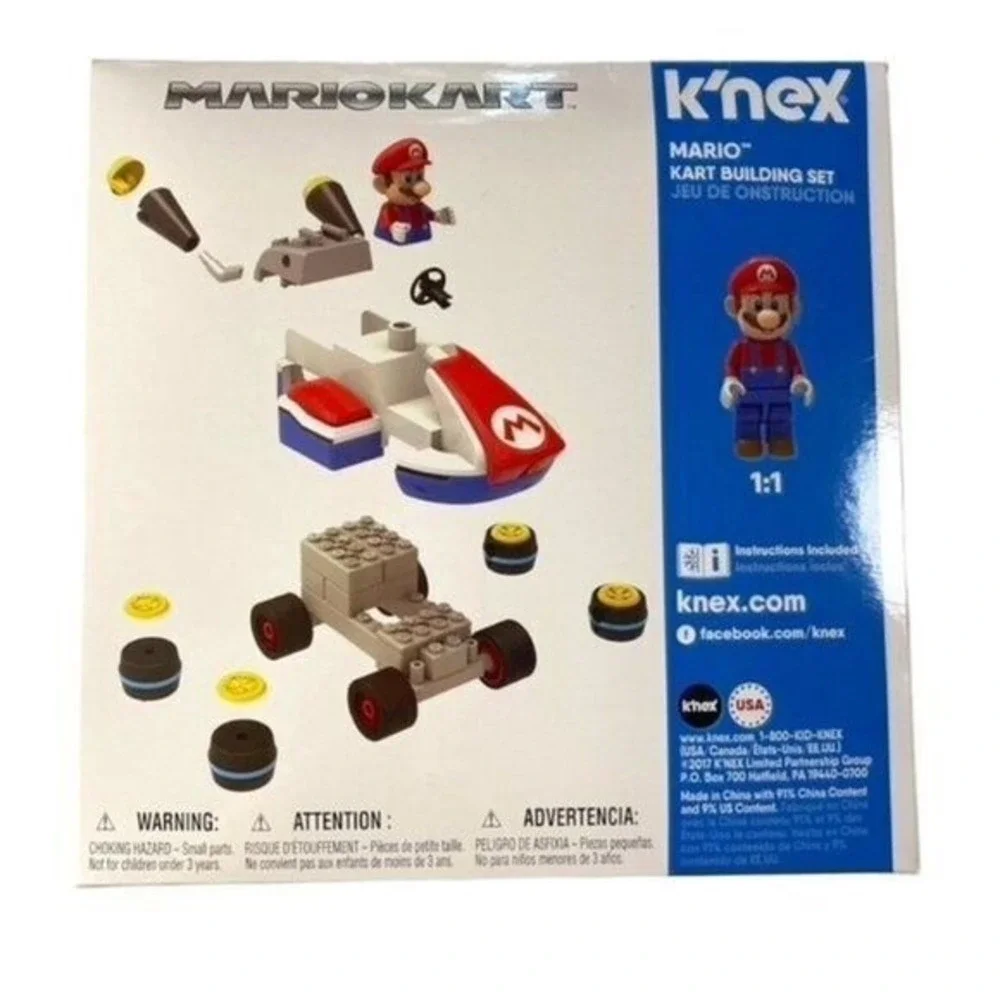 K'NEX Mario Kart Building Set Kids OS Multicolor New 38724 43pc‎ Mario Figure
